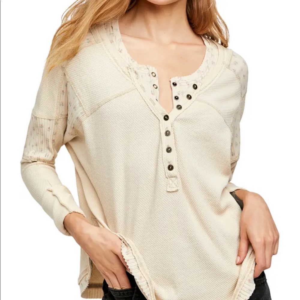 Free People Heart to Heart Henley NWOT